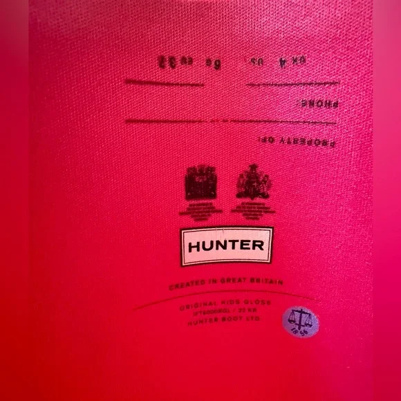 Hunter Tall Rain Boots Big Kids Fuchsia - Picture 8 of 8